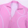 K-Pop Demon Hunter Jinu Cosplay Costume Shaka Boys Devil Boy Group Anime Pink Shirt with Sleeveless Undershirt