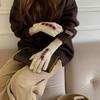 Fair Island Style Winter Knitted Gloves Soft Twists Pattern Gloves  Outdoor