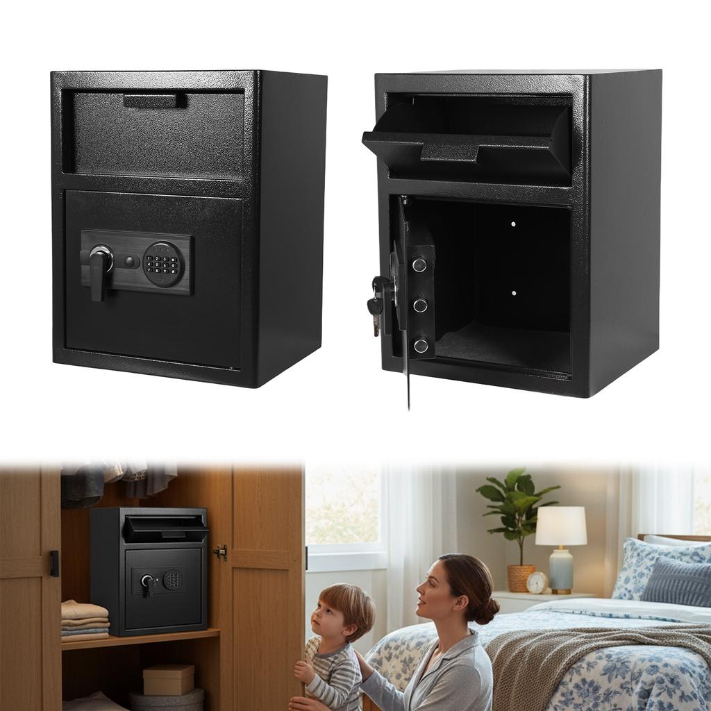 2.8 Cuft Money Safe Box for Home Fireproof Security Safe Box with Digital Keypad for Money, Jewelry, Documents and Guns