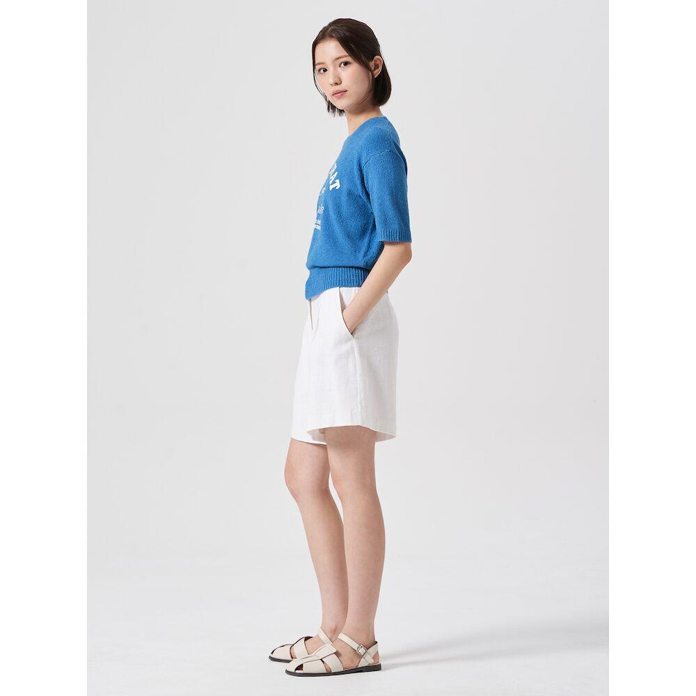 8SECONDS Lettering Round Neck Short Sleeve Pullover Blue (324751Ly8P)