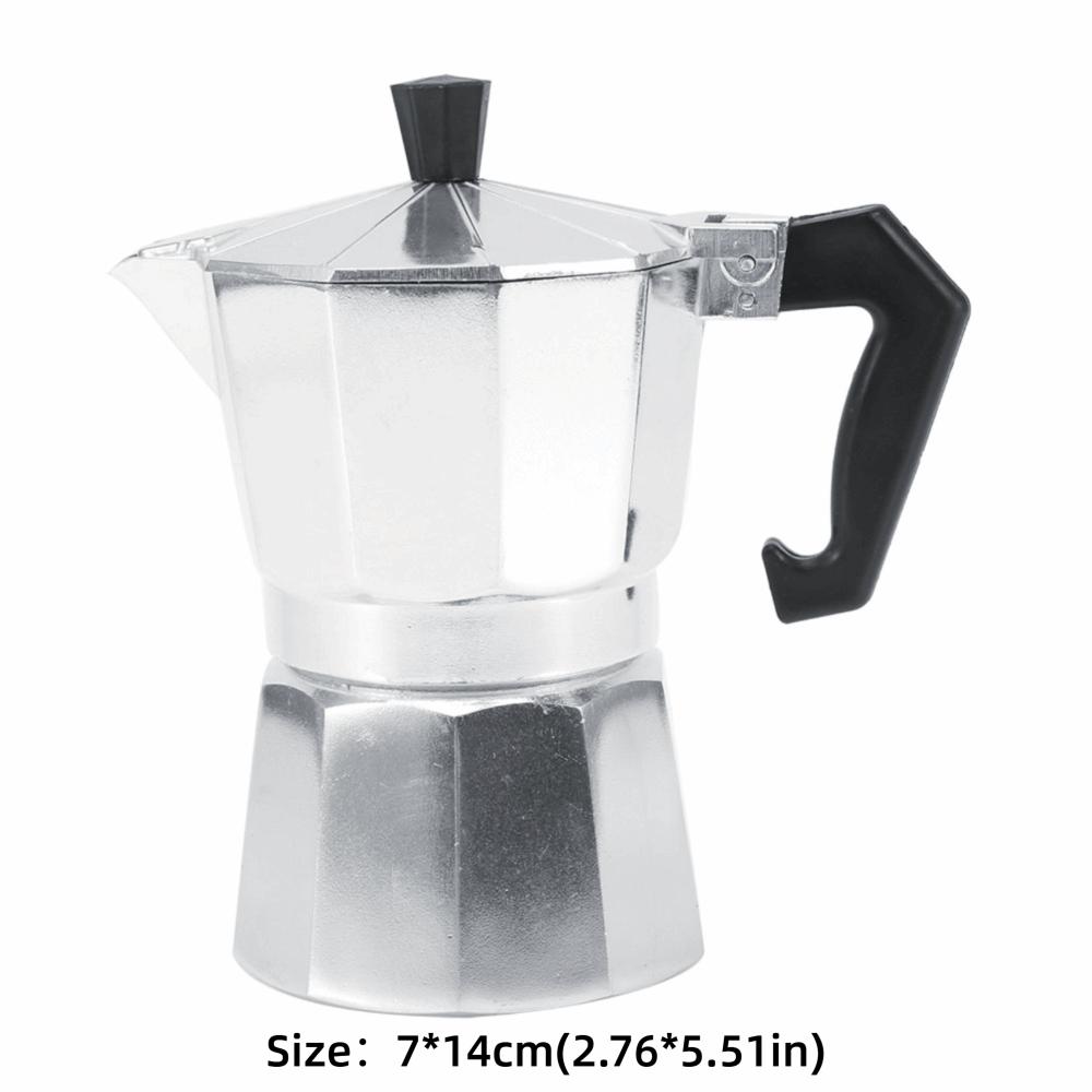 Aluminum Moka Pot 2 Cup Size Italian Coffee Maker Stovetop Coffee Percolator  Cafe Brewing