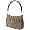 GUCCI Bamboo Shoulder Bag 001.387 Handbag Brown GG canvas Women Used