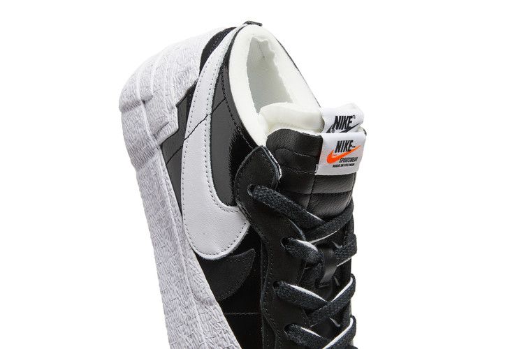 Men's Sneakers Nike Blazer Low Sacai Black Patent Leather Black/White