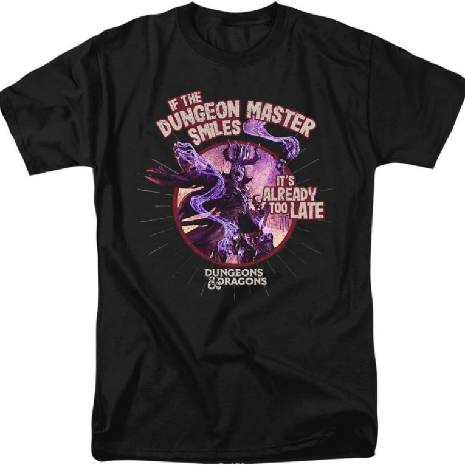 

Dungeons & Dragons Dungeon Master Smiles Unisex Adult T-Shirt for Men and Women, Black, Small XXXXXL чорний