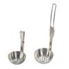 Outdoor Camping Colander/Soup Ladle Stainless Steel Tableware Foldable Spoon