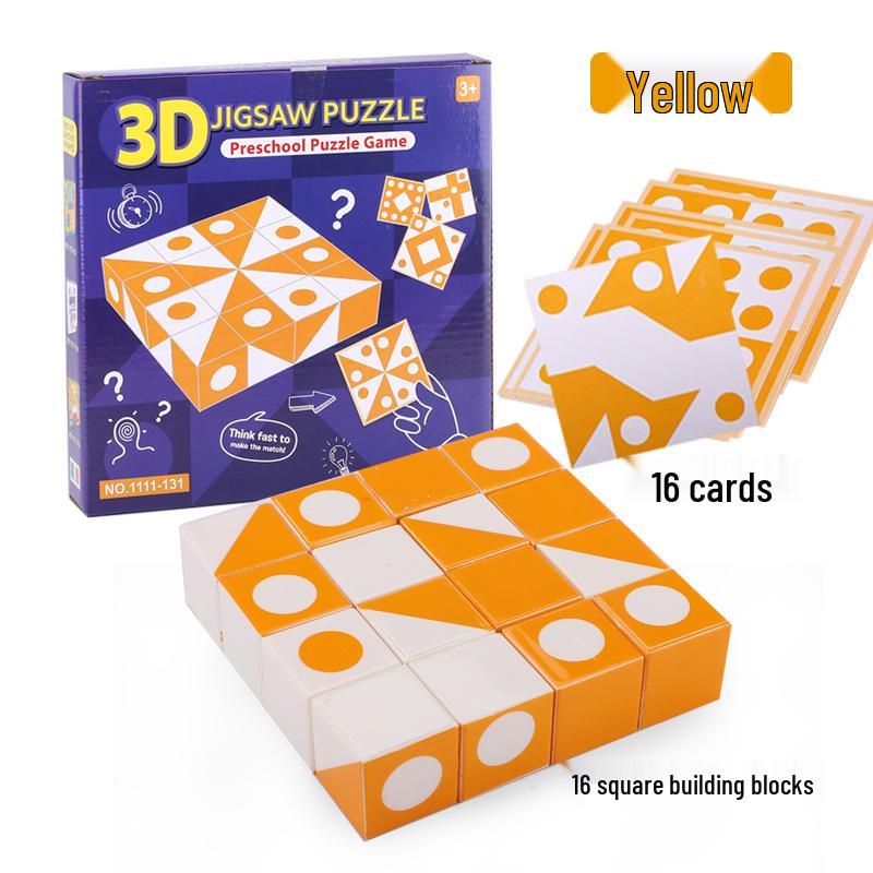 Square Building Blocks Puzzle: Parent-Child Interaction and Thinking Game