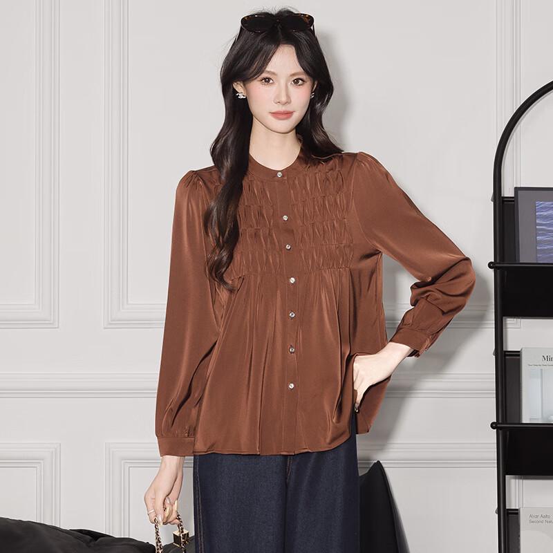 Tieluoman Women s French Style Long Sleeve Shirt EU 37