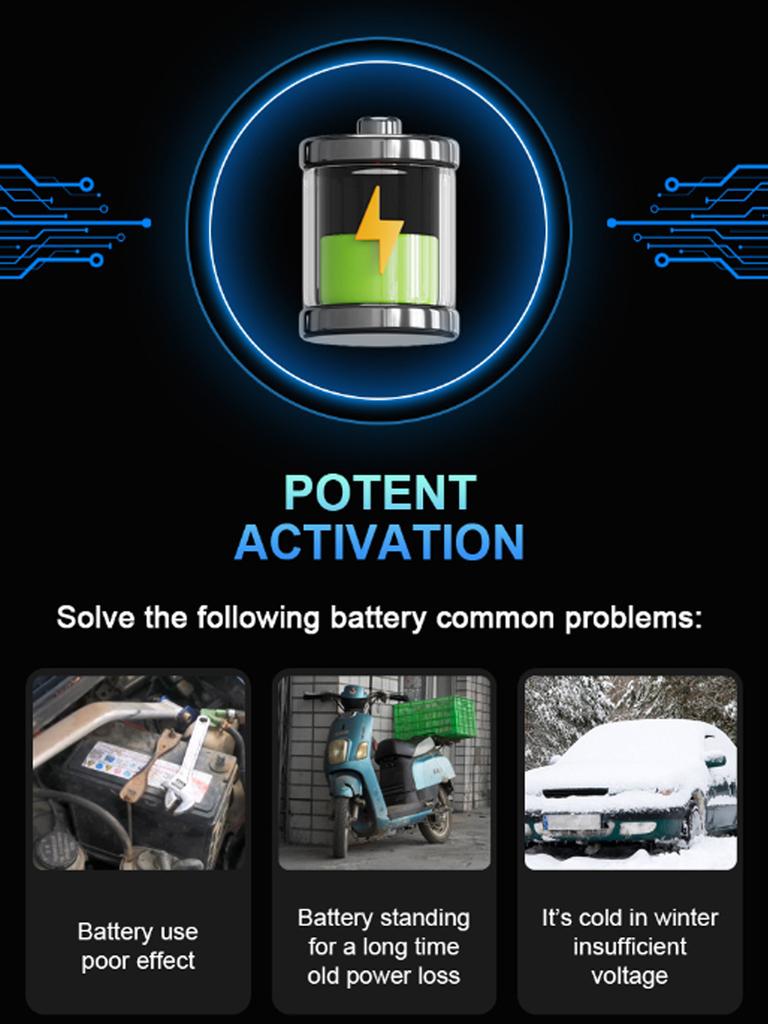 Car Battery Charger Power Puls Repair Chargers Wet Dry Lead Acid 12V 6A Pulse Repair LCD Display Smart Fast Charge For Auto Moto