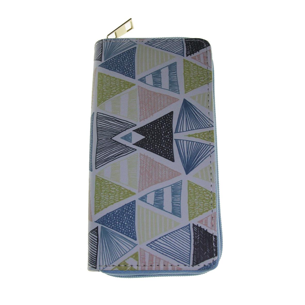 

Новый этнический стиль клетчатый длинный кошелек на молнии, кошелек