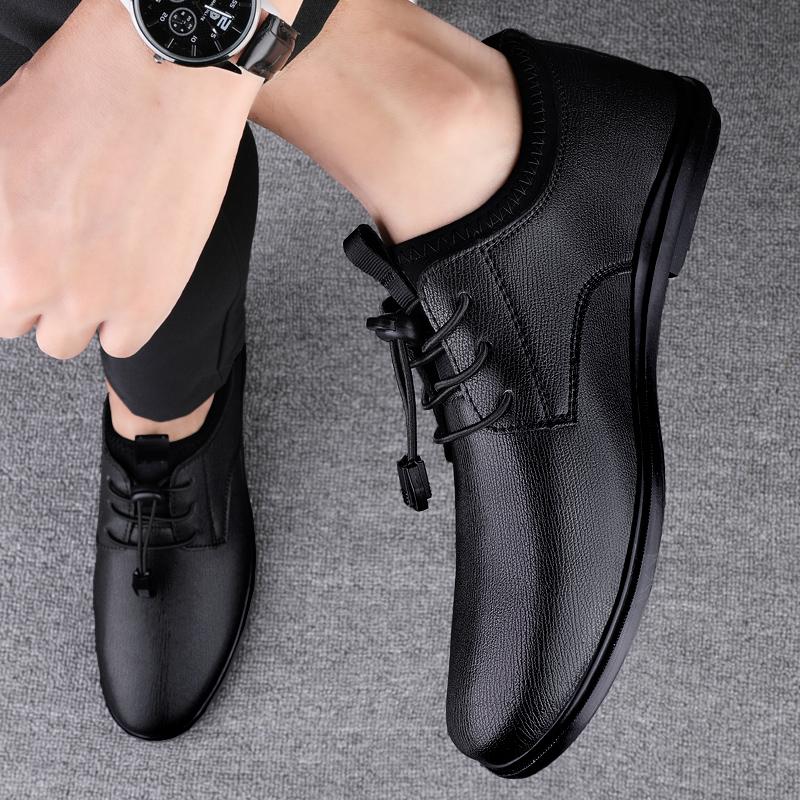 Fashion High Quality Men's Fashionable casual leather shoesShoes lace up Leather Casual Shoe outdoor Comfortable  Fashion Shoes
