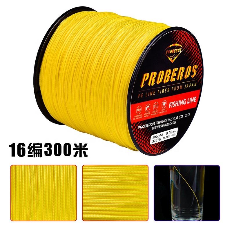 Proberos Manufactory  Fishing Line 16 X Braided 300m 500m 1000m 2000m PE Mainline Super Strong Fishing Line