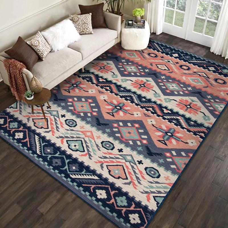 Retro Bohemian Style Carpet Home Large Area Anti Slip Sofa Coffee Table Decoration Carpet