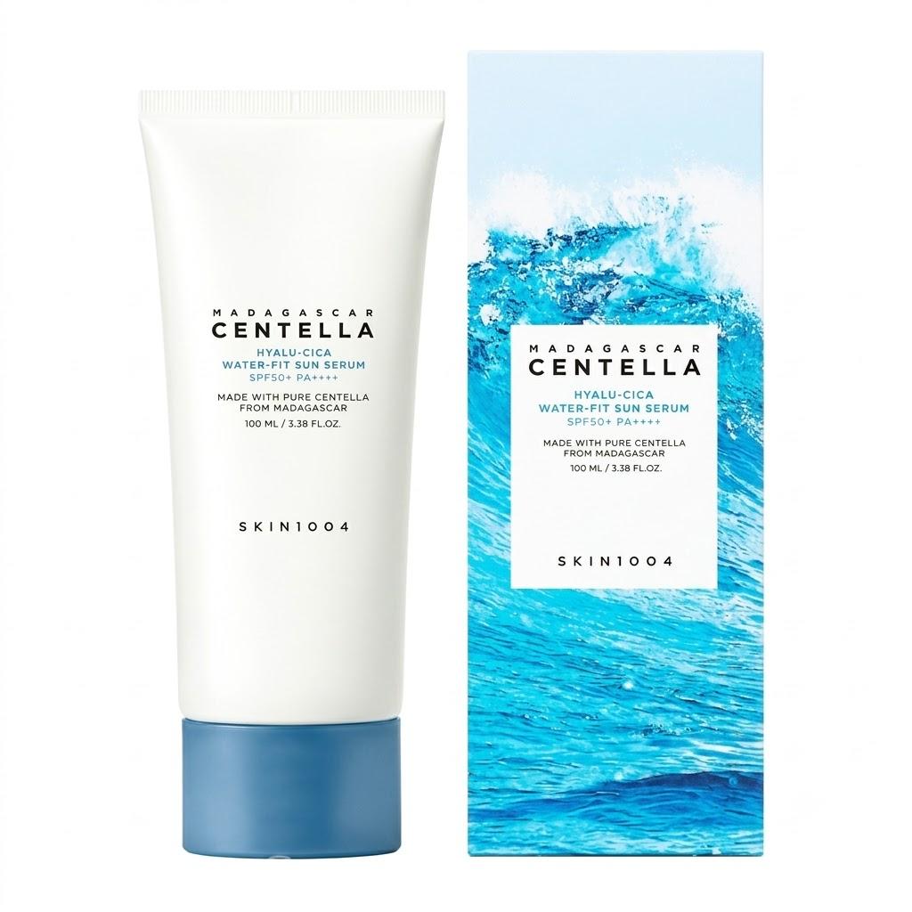 SKIN1004 Madagascar Centella Hyalu-Cica Water-Fit Sun Serum Hydrating Daily UV Care SPF50+ PA++++ 100ml
