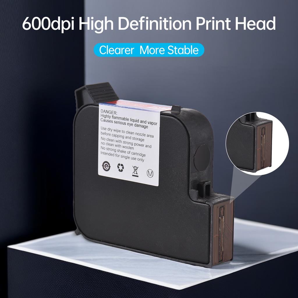 308S Ink Cartridge Replacement Quick Drying 45ml for M20 T50 Handheld Inkjet Printer(Black)