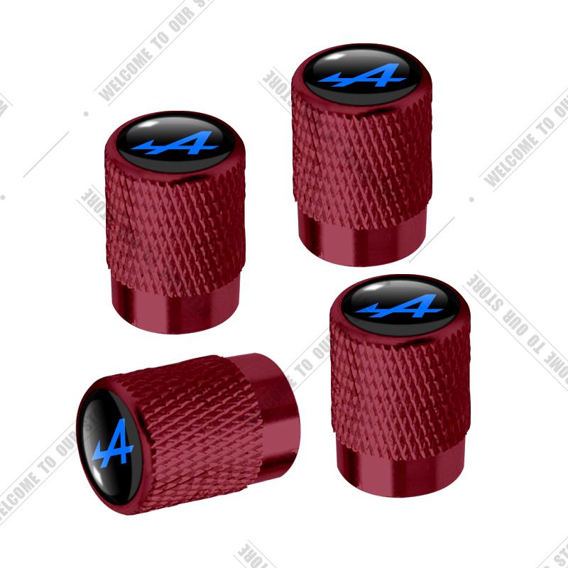 Auto CNC Aluminium Alpine A INITIALE PARIS Emblem für Austral Clio Scenic Megane Duster 4 Stück Reifenventil j47 Luftanschlussventilkappen