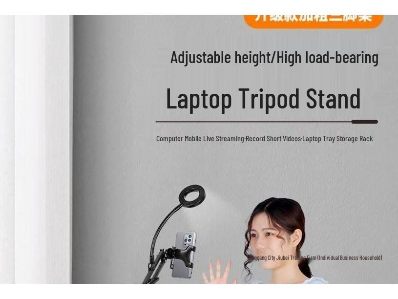 Portable Foldable Laptop Stand & Desk Riser for Office, Desktop, or Streaming