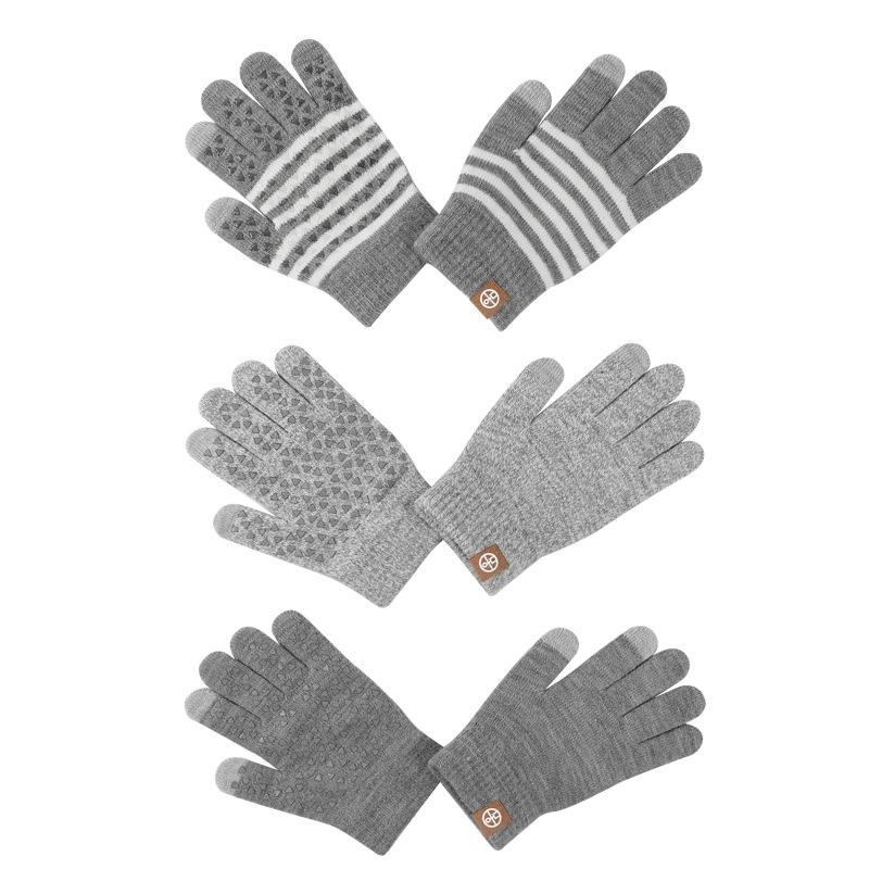 Herbst- und Winter-Kinderstrickhandschuhe Jungen- und Baby-Fleece-Thermohandschuhe Damen-Verdickte Fahrrad-Ski-Handschuhe