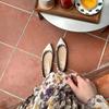 [sheii Su Yinyin] Valentino~ Pointed Head Shallow Mouth Rivet Flat Shoes Women's Single Shoes Wedding Shoes Banquet Women's Shoes
