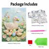 DIY Frameless Pearl Painting Kit Duck Family Eggs 3D Shiny Bead Art Canvas Relaxing Creative Craft for Home Wall Decor Gift