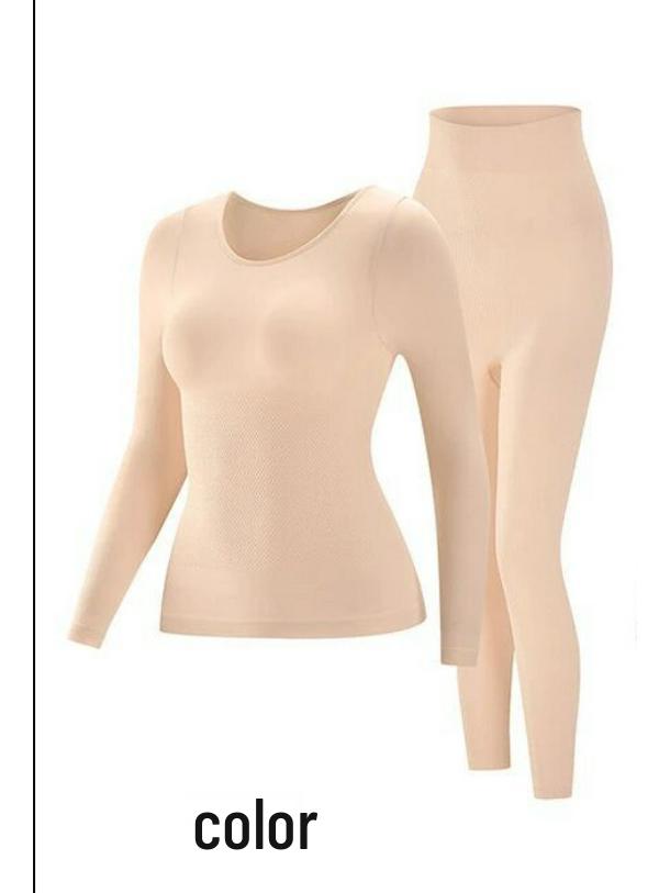 

Жіночий безшовний теплий обтислий комплект базової білизни для осені/зими M (80-100 jin)