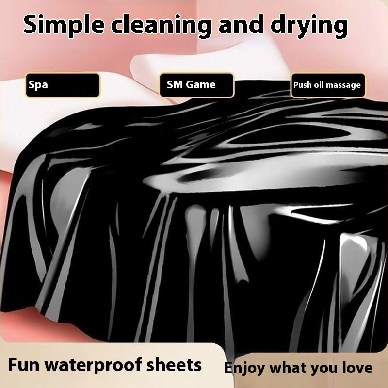 Real Waterproof PVC Adult Bedsheets Bed Cover Couple Game Flat Sheet Oil SPA Coverlet Double Single Queen Size Coverlid