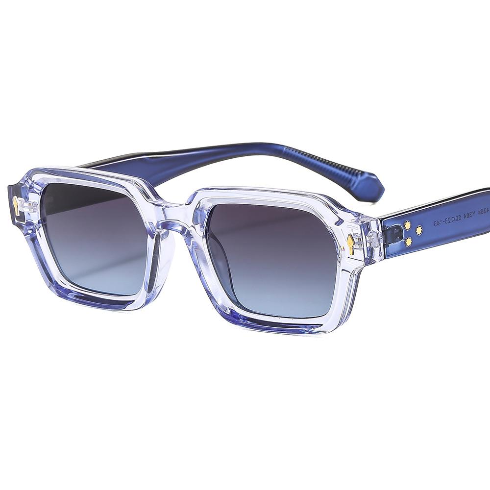 New Fashion Square Sunglasses for Men Women Retro Mirrors Color Blocked Modern Design Sunshade UV Protection