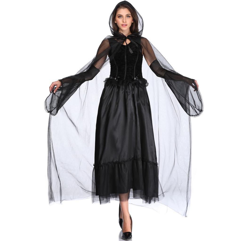Plus Size Hellside Bride, Halloween Witch Costume, Playing Vampire Witch Costume Wizard Costume