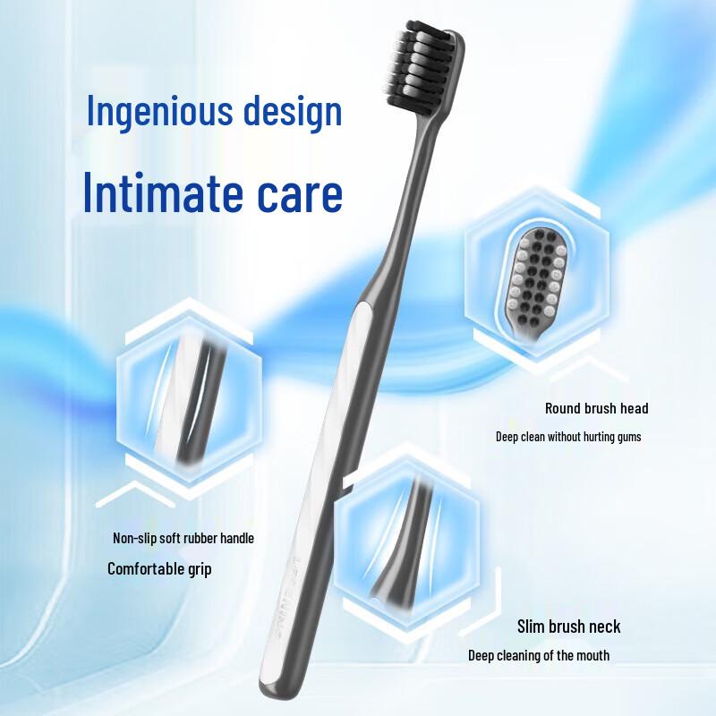 Leng Suan Ling Carbon Silver Deep Clean Soft Toothbrush 6-Pack