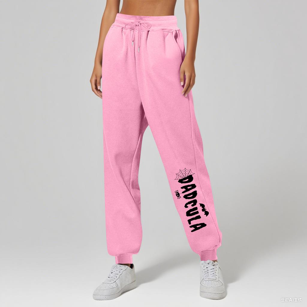 Ladies' Printed Unisex Casual Pocket Drawstring  Pants
