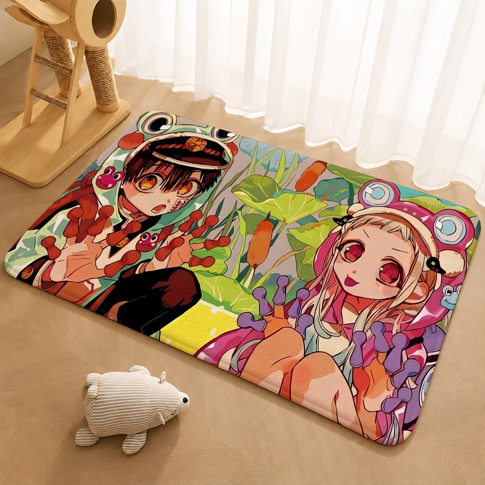 Animation Toilet-bound Hanako-kun Floor Mat Floor Mat Soft Flannel Non-Slip Door  Rug for Living Room