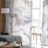 Moderne Tüllvorhänge mit abstrakter Marmorstruktur für Wohnzimmer, Schlafzimmer, Küche, Fenster, transparente Vorhänge