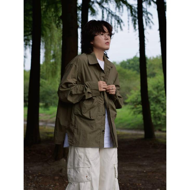 2024 Letter Long Sleeve Shirt Japanese Hong Kong Style Ins Loose Shirt Boys Summer Trendy Versatile Casual Coat