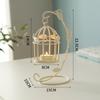 Iron Hanging Candlestick Leaves Cage Shaped Hollow out Candlelight Dinner Props Decoration Candle Stand