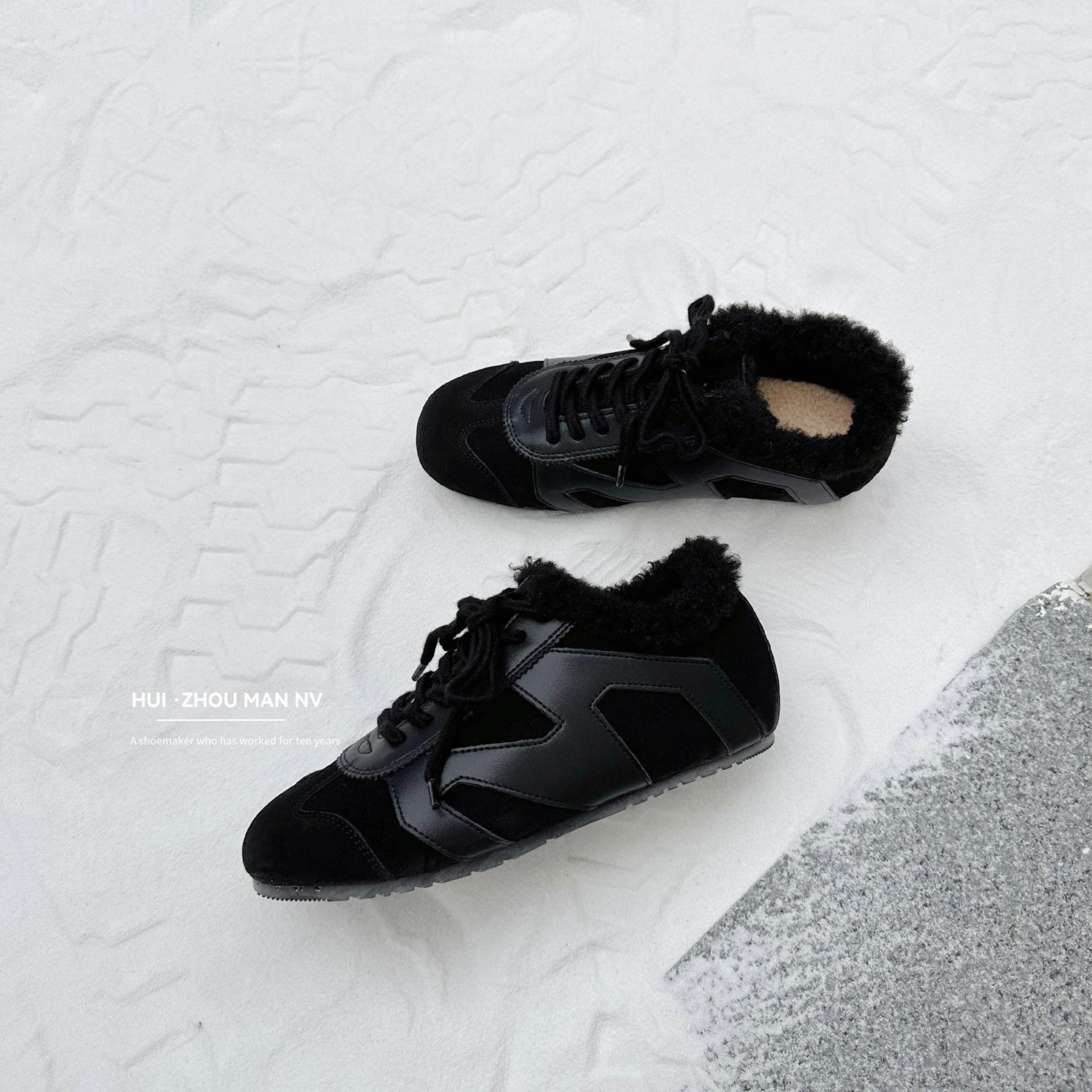 

Версия из коровьей кожи~ Натуральная кожа ретро универсальная вставка немецкие тренировочные туфли женские бархатные теплые повседневные спортивные туфли на платформе Forrest Gump shoes 40