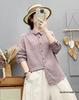 Mori-kei Double Layer Cotton Gauze Long Sleeve Shirt - Women's Loose Versatile Casual Top