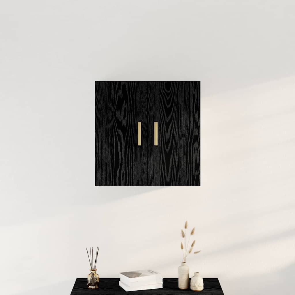 Wall Mounted Cabinet Black Oak Effect 60 x 30 x 60 cm Engineered Wood