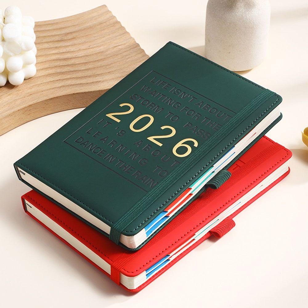English Notebook with Calendar Diary Weekly Planner 2026 Schedule Book  School Office Supplies