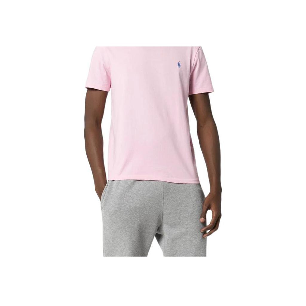 Polo Ralph Lauren SS22 Logo Embroidered Crew Neck Short Sleeve T-Shirt Men Tops Pink 710671438-145