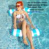 New Arrival Adult Inflatable PVC Water Lounger - Striped Mesh Floating Hammock
