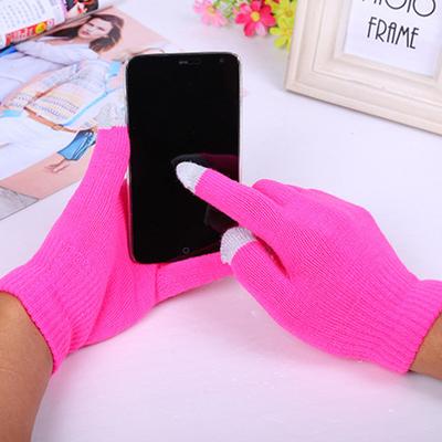 Autumn and Winter Touch-screen Warm Outdoor Single-color Gloves for Smartphones Can Be Customized In Various Styles