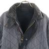 Barbour Quilted Jacket Navy Double Zip Men's Used