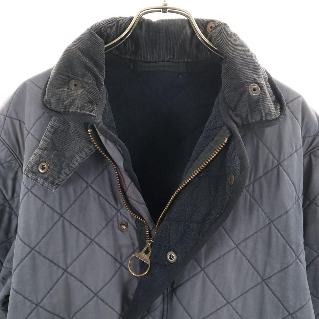 Barbour Quilted Jacket Navy Double Zip Men's Used