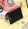 2025 Women's Fabric Coin Purse Multi Pocket Zipper Wallet with Card Slots Plain Color Small Organizer Bag for Cash Coins Cards