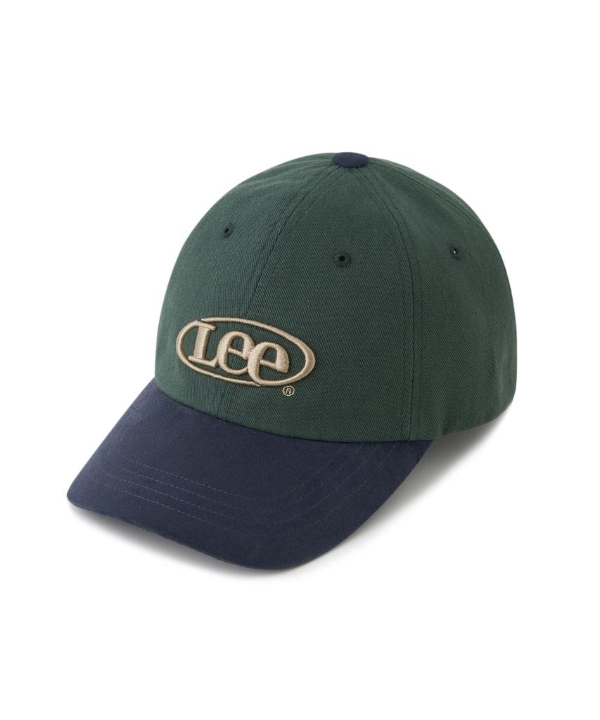 LEE Vintage Logo Suede Color Block Ball Cap Dark Fine
