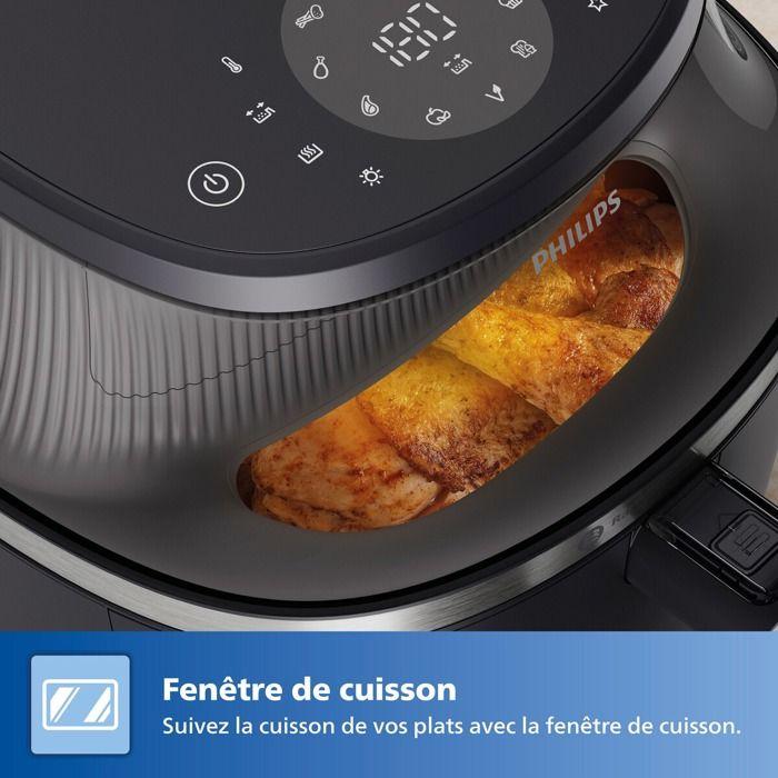 Friteuse à air - philips - na342/00 - 7.2 litres - 2000 watt - contrôle tactile noir et or