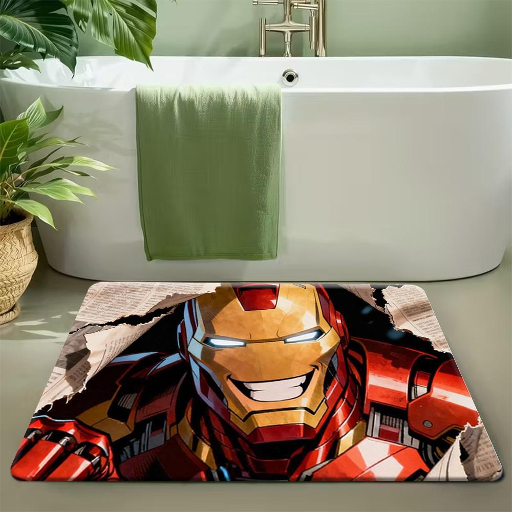 1pc, Floor Mat, Superhero & Classic  Hero Themed Doormat, Multiple Sizes, Suitable for Living Room, Bathroom, Kitchen, Hotel,