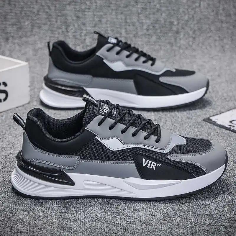 Ecoleather Flat Sole Men Sneakers Blue Loafers Black Men's Boots 46 Men's Shoes Sport New Season Sapateni Lofers Shoess