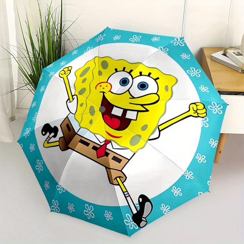 1pc SpongeBob Automatic Opening/closing Umbrella, Compact Travel Umbrella - - Festive Accessory, Sturdy Ribs Yy250807103