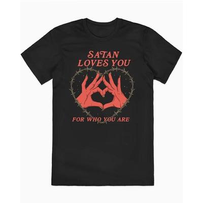 Satan Loves You 2025 Autumn/Winter Retro Printed Round-neck Hoodie Loose and Casual Streetwear for Men and Women