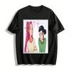 Bestie Fun Print Crewneck Sweatshirt BFF Matching Casual Loose Daily Age-Reducing Pullover Top Pure Cotton T-shirt